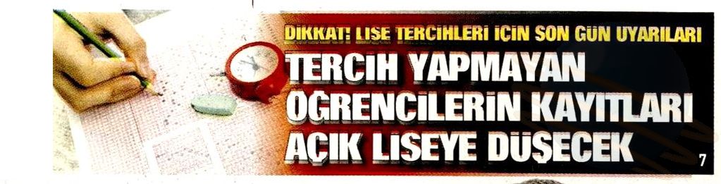 TERCİH YAPMAYAN ÖĞRENCİLERİN KAYITLARI AÇIK LİSEYE DÜŞECEK