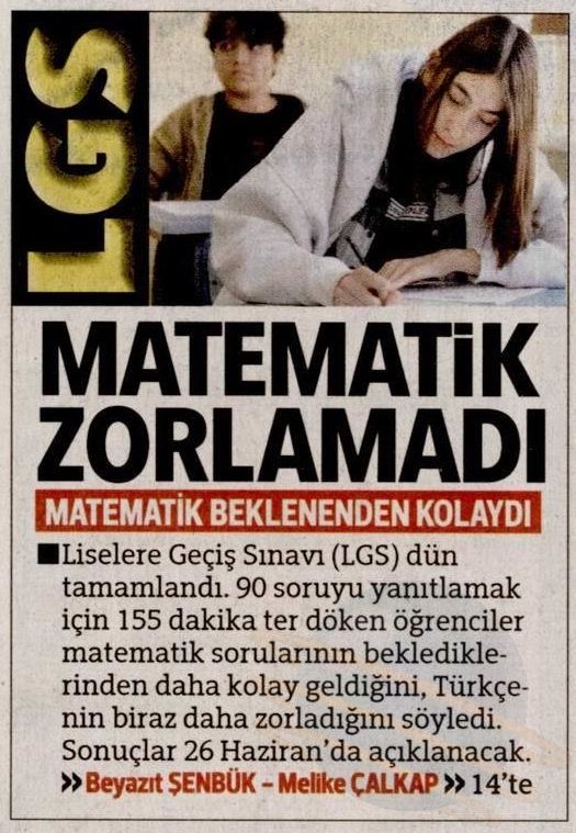 MATEMATİK ZORLAMADI