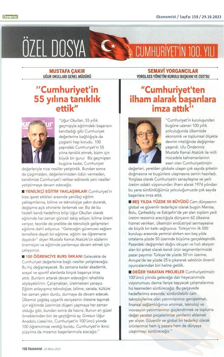 ŞİRKETLERİN CUMHURİYETİN İKİNCİ YÜZYILI VİZYONU